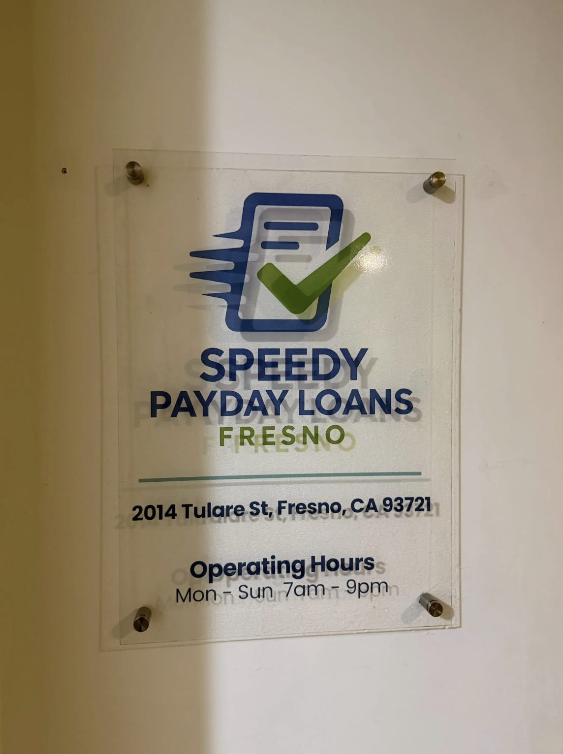Speedy Payday Loans Fresno Office